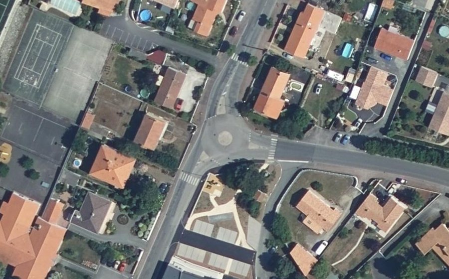 Vue aérienne du Mini-giratoire n°911288722
