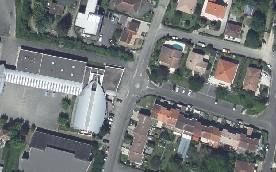 Vue aérienne du Mini-giratoire n°940028920