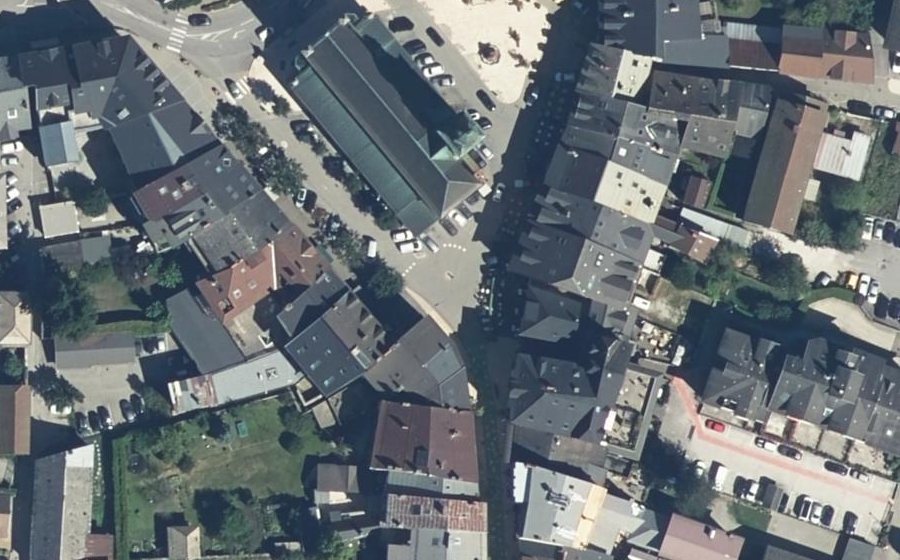Vue aérienne de la Place Bastian