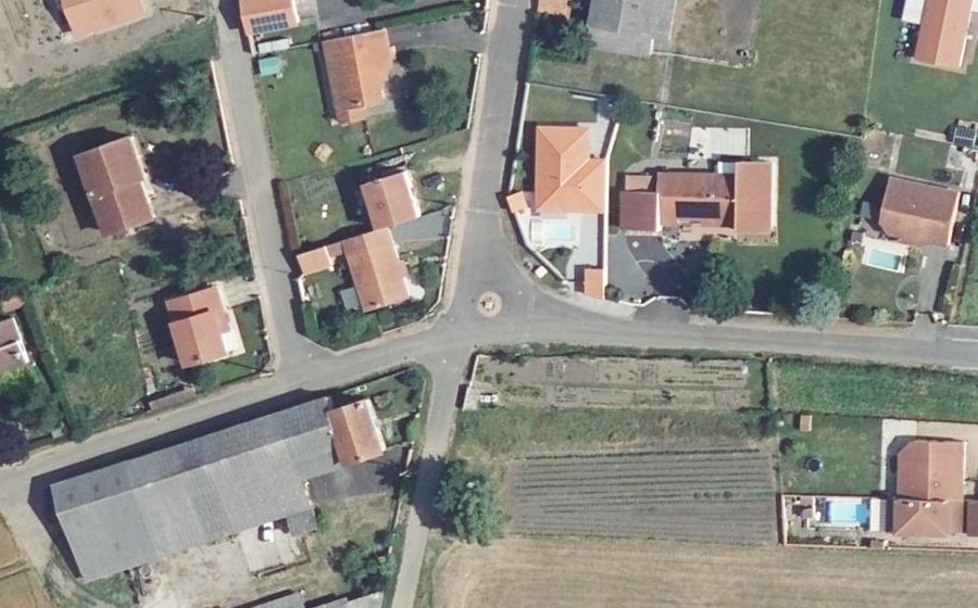Vue aérienne du Mini-giratoire n°963683308