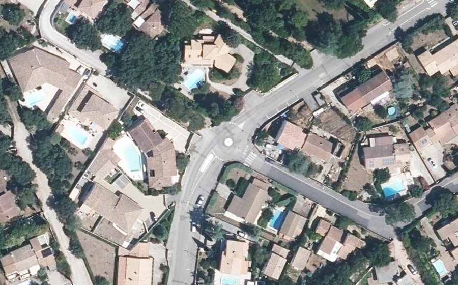 Vue aérienne du Mini-giratoire n°966190009