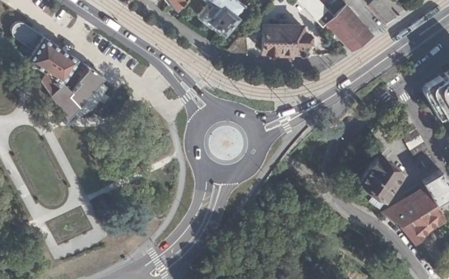 Vue aérienne du Rond-point de Tver (Russie)