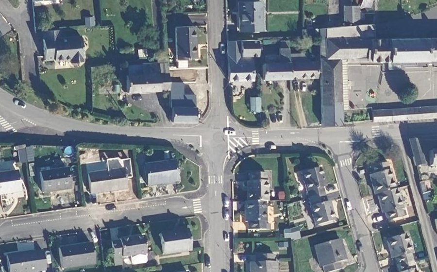 Vue aérienne du Mini-giratoire n°980935019