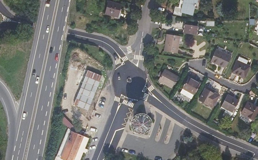 Vue aérienne du Rue de Leuville