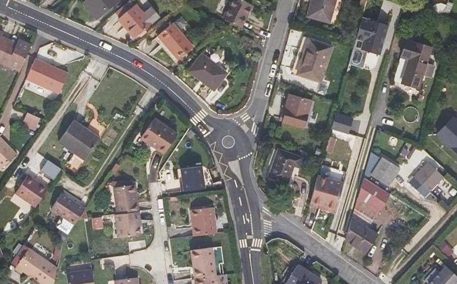 Vue aérienne du Rue de Leuville