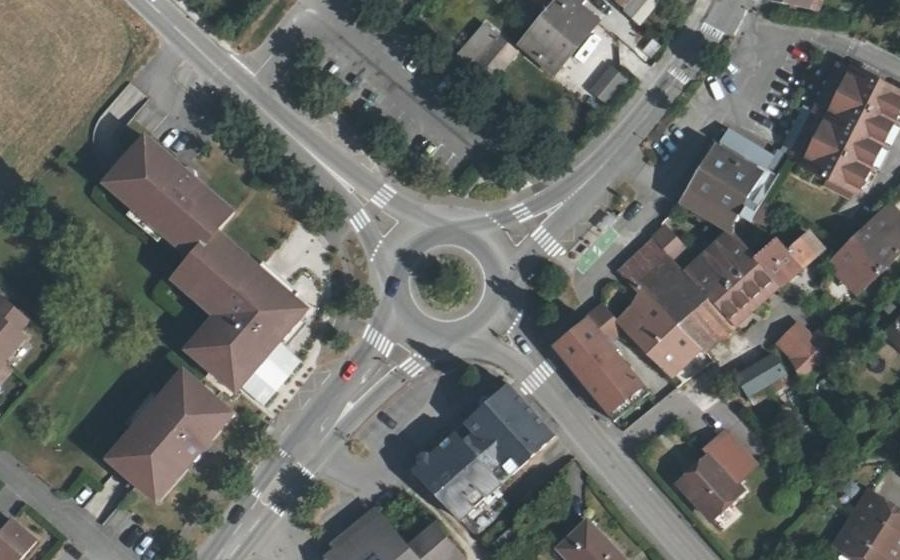 Vue aérienne du Rond-Point de Versonnex