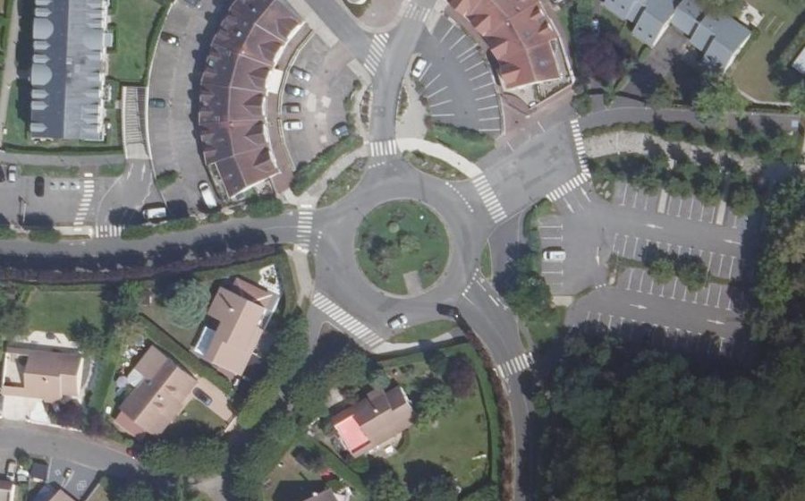 Vue aérienne du Rond-Point de la Saussaye