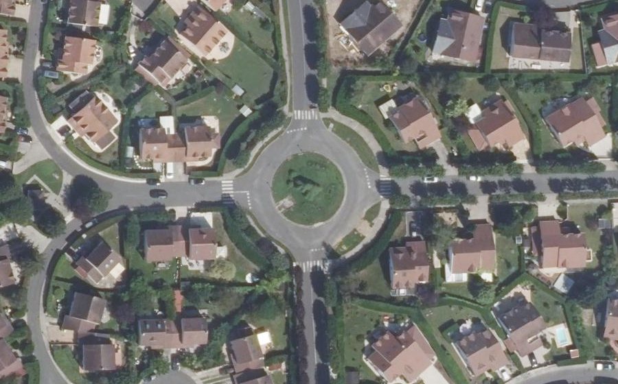 Vue aérienne du Rond-Point de la Butte au Berger