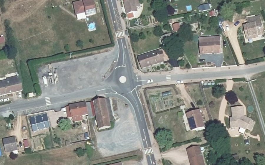 Vue aérienne du Mini-giratoire n°1233148511