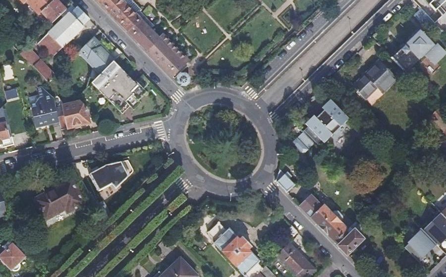 Vue aérienne du Rond-Point du Bassin