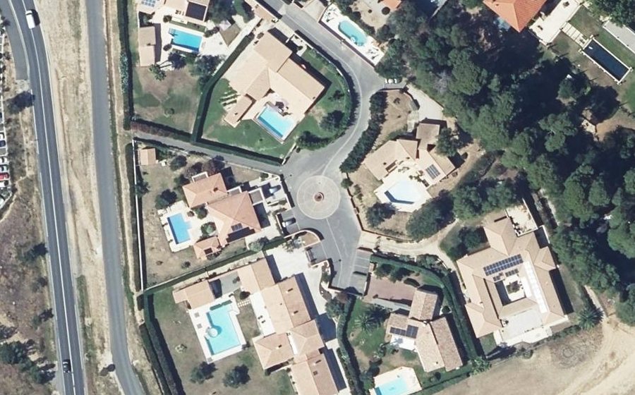Vue aérienne du Allée des Valmaries