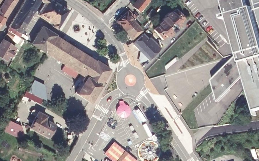 Vue aérienne du Rue Charles de Gaulle