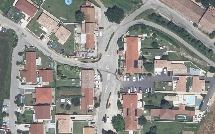 Vue aérienne du Rond-Point de la Cité