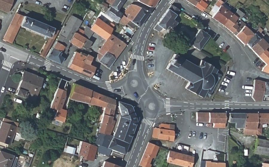 Vue aérienne du Mini-giratoire n°1302055991