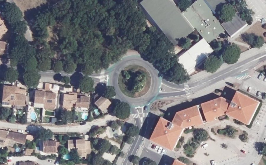 Vue aérienne du Rond-Point d'Indochine