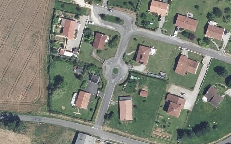 Vue aérienne du Mini-giratoire n°1346123457