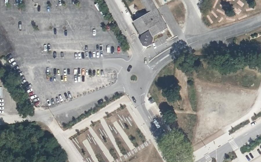 Vue aérienne du Mini-giratoire n°1390096755