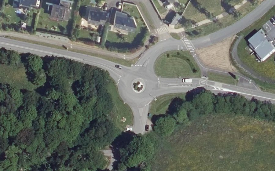 Vue aérienne du Rue de Quimper