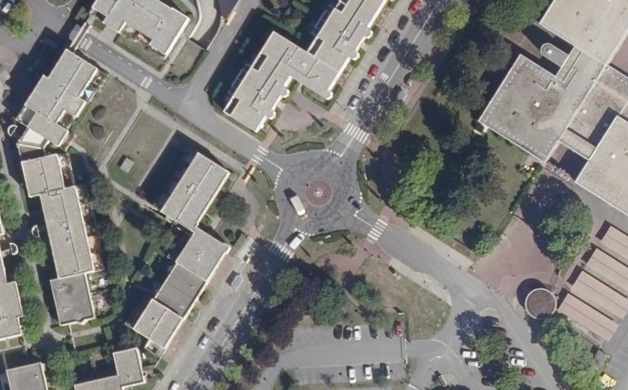 Vue aérienne du Boulevard Descartes
