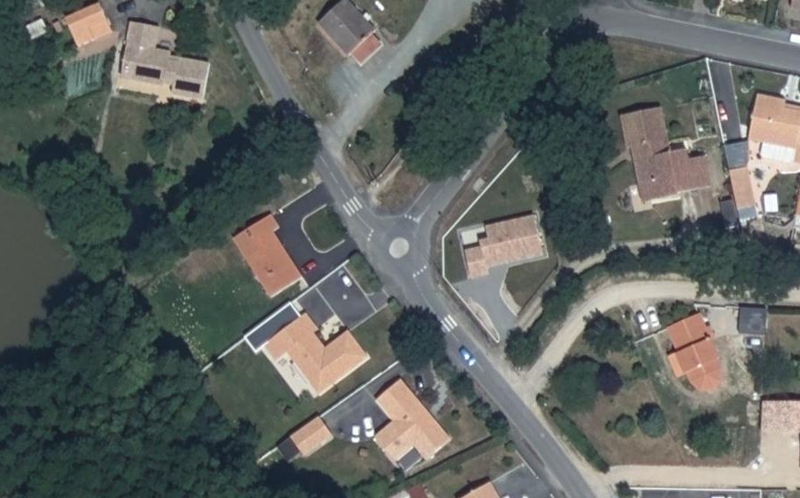 Vue aérienne du Rond Point Régis Prouteau