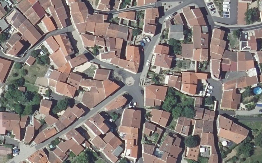 Vue aérienne de la Place du Quaire