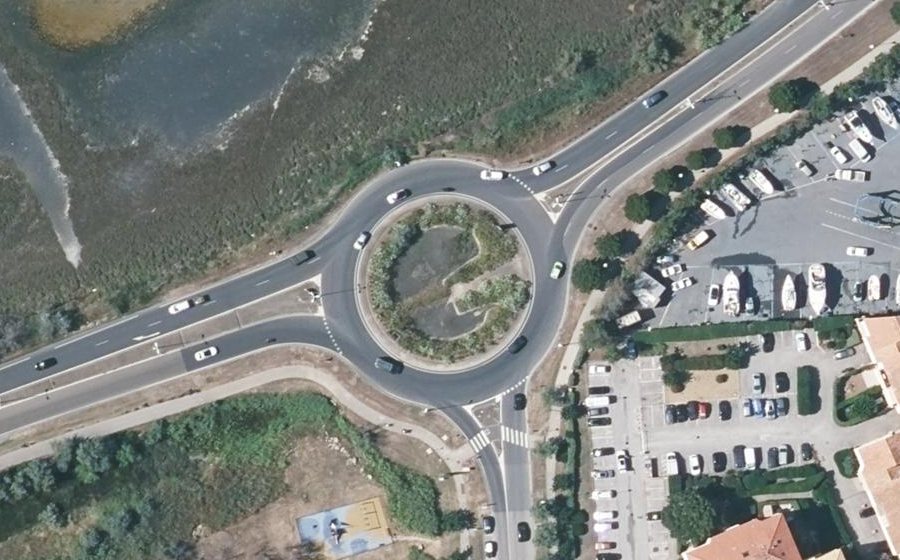 Vue aérienne du Rond-Point des Pourquières