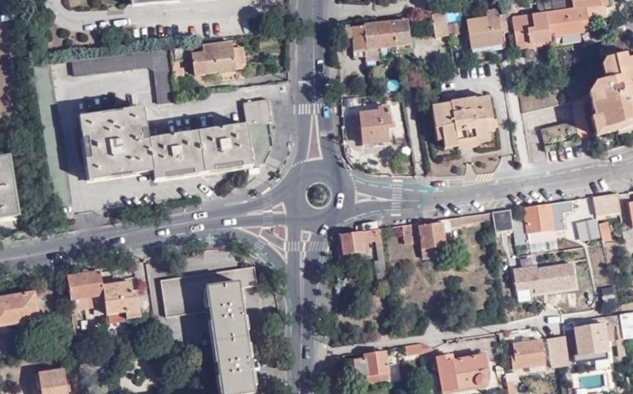 Vue aérienne du Carrefour Pierre Brossolette