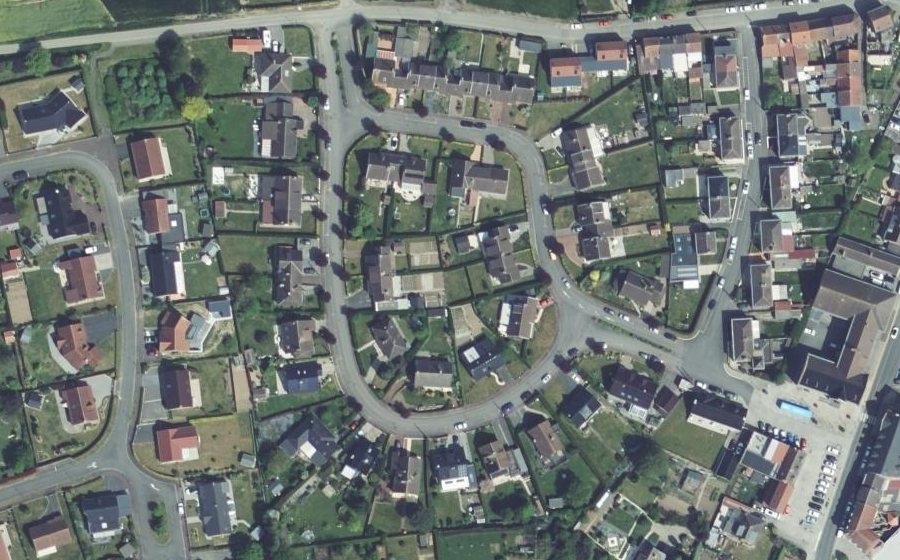 Vue aérienne du Cité de la Houblonnière
