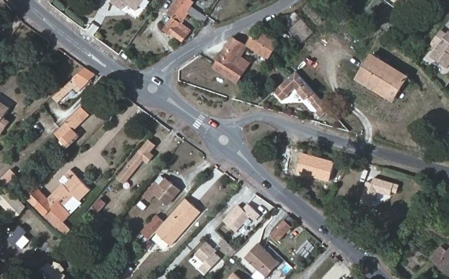 Vue aérienne du Rond-point Capitaine François Léger