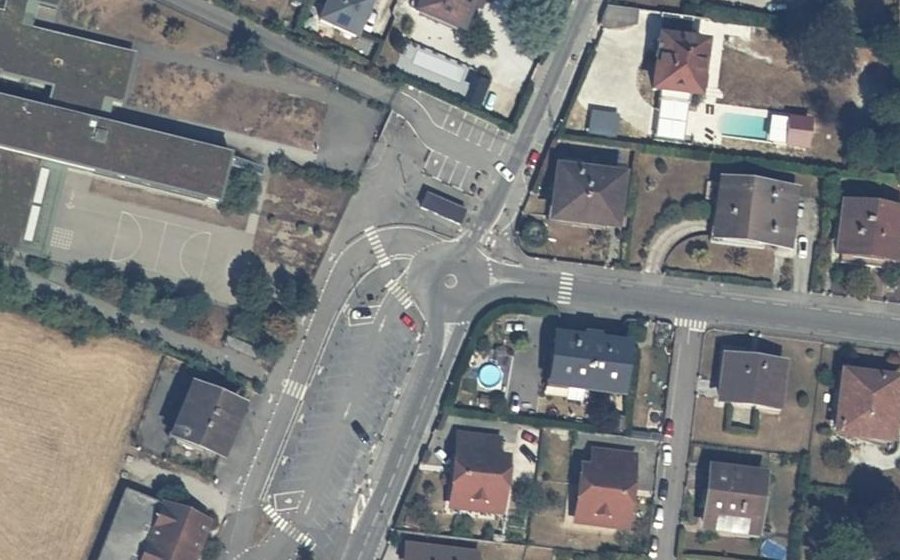 Vue aérienne du Rue de Verdun