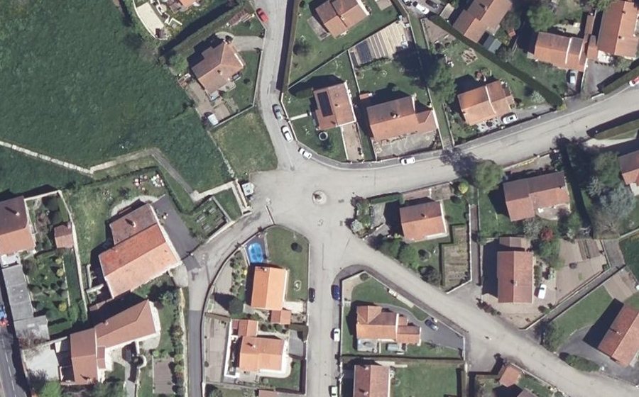 Vue aérienne du Mini-giratoire n°1839309692
