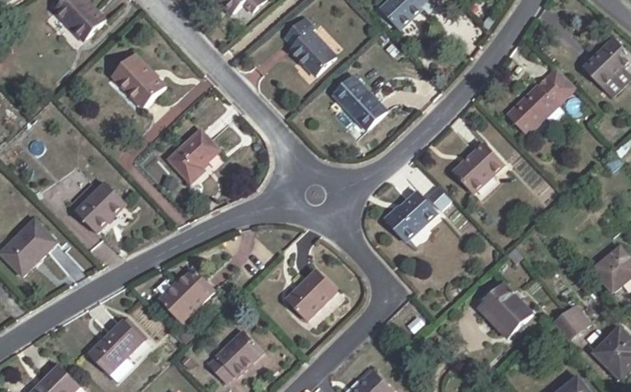 Vue aérienne du Mini-giratoire n°1840818071
