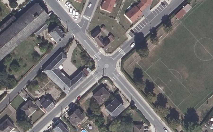 Vue aérienne du Mini-giratoire n°1889470129