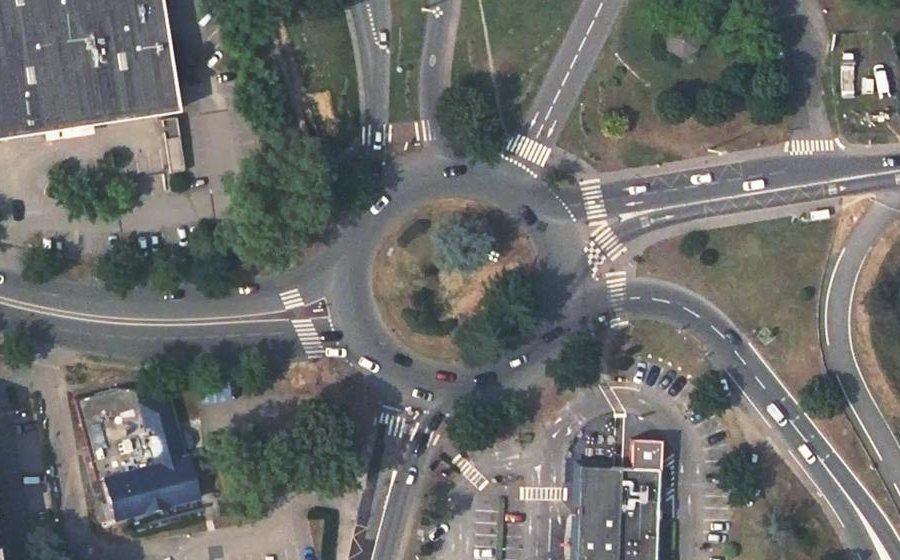 Vue aérienne du Rond-Point du Pérollier
