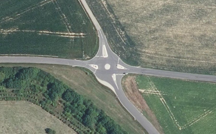 Vue aérienne du Mini-giratoire n°1996136907