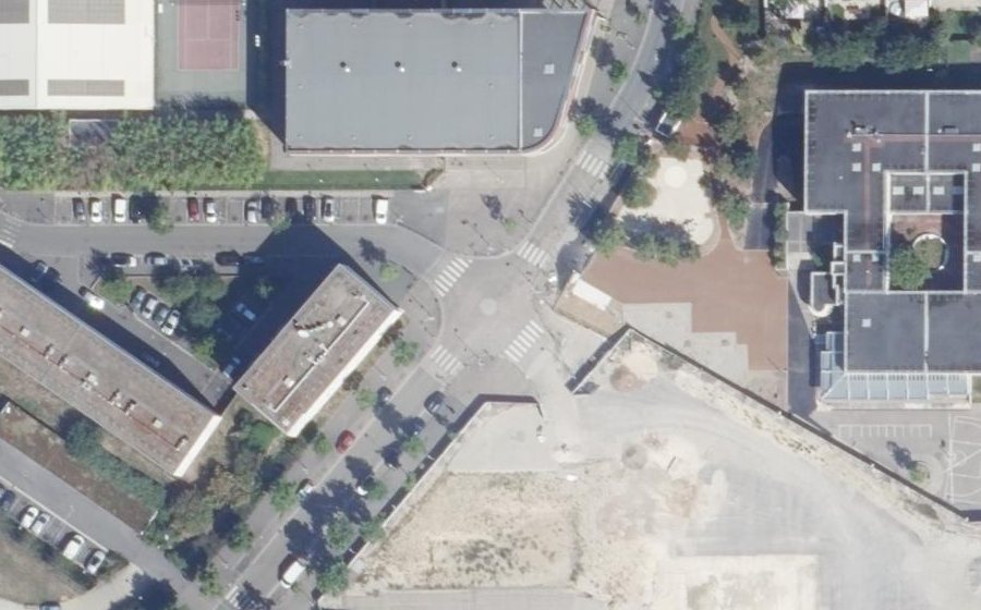 Vue aérienne du Mini-giratoire n°2015577898