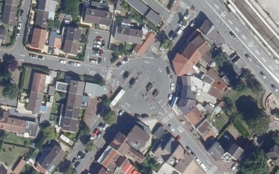 Vue aérienne du Place Antoine de Saint-Exupéry