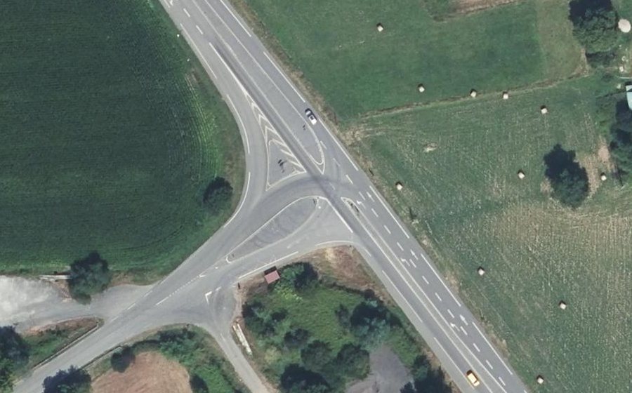 Vue aérienne du Demi-échangeur de la Virginie