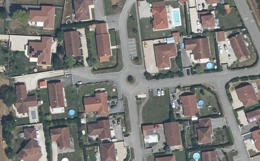 Vue aérienne du Mini-giratoire n°2231647236