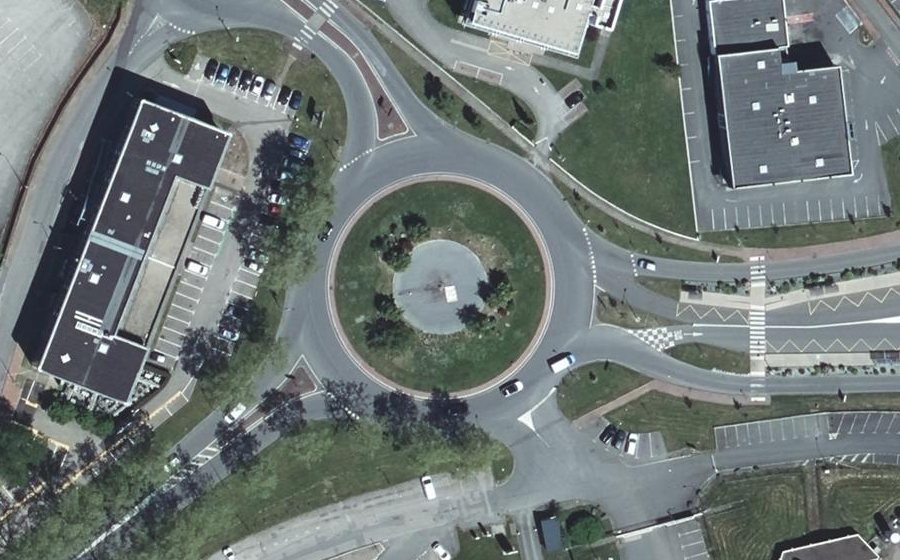 Vue aérienne du Rond-Point Auguste Colonna