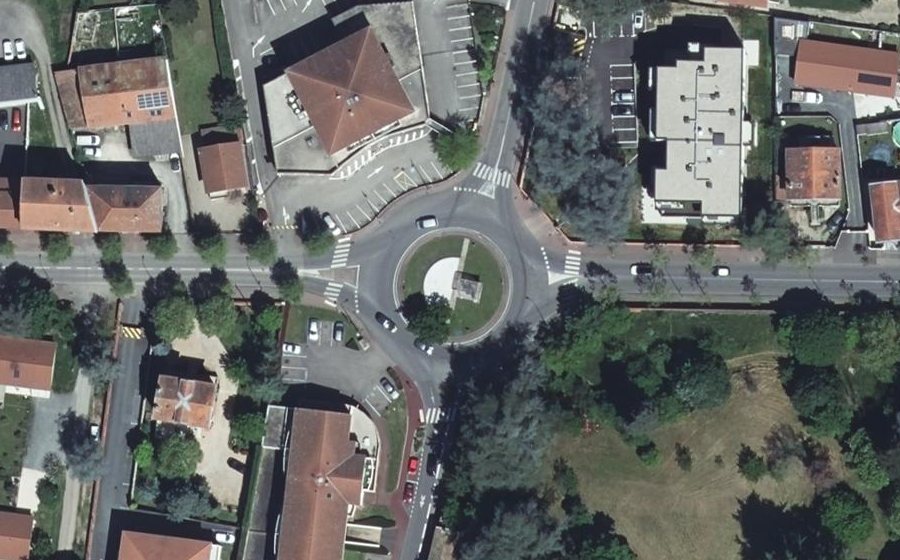 Vue aérienne du Rond-Point Charles Dallière