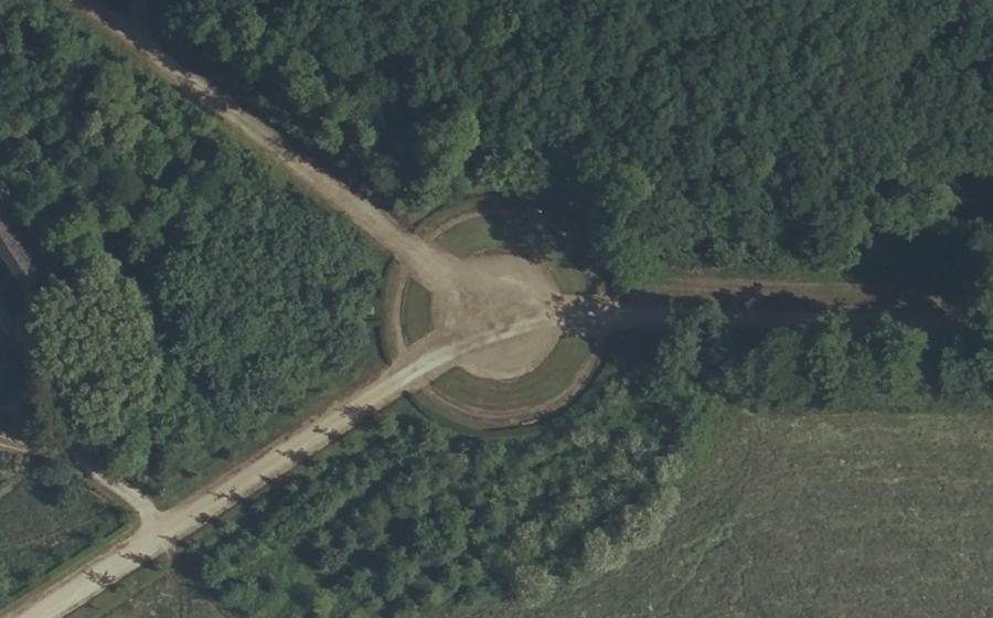 Vue aérienne du Rond-point de Bécherel