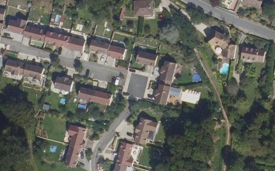 Vue aérienne de la Place des Ormeteaux
