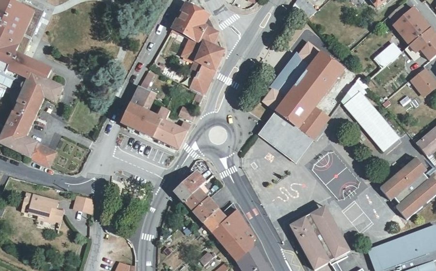 Vue aérienne du Mini-giratoire n°2442040812