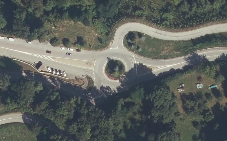 Vue aérienne du Route du Grand Pont