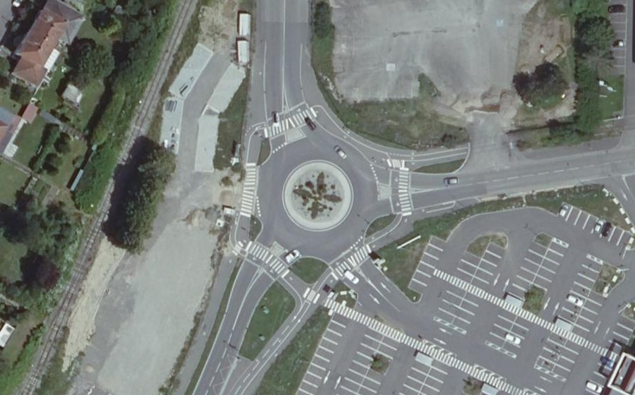 Vue aérienne du Boulevard d'Alsace