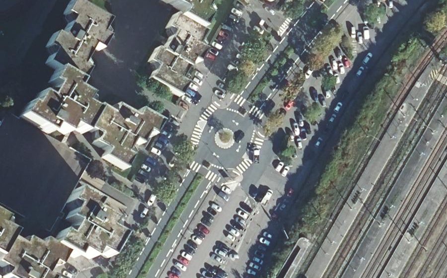 Vue aérienne du Boulevard Voltaire