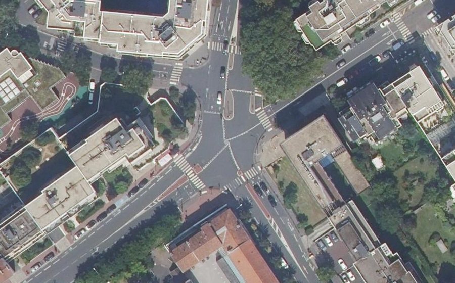Vue aérienne du Mini-giratoire n°2562903409