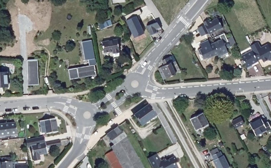 Vue aérienne du Rond-Point de la Paix