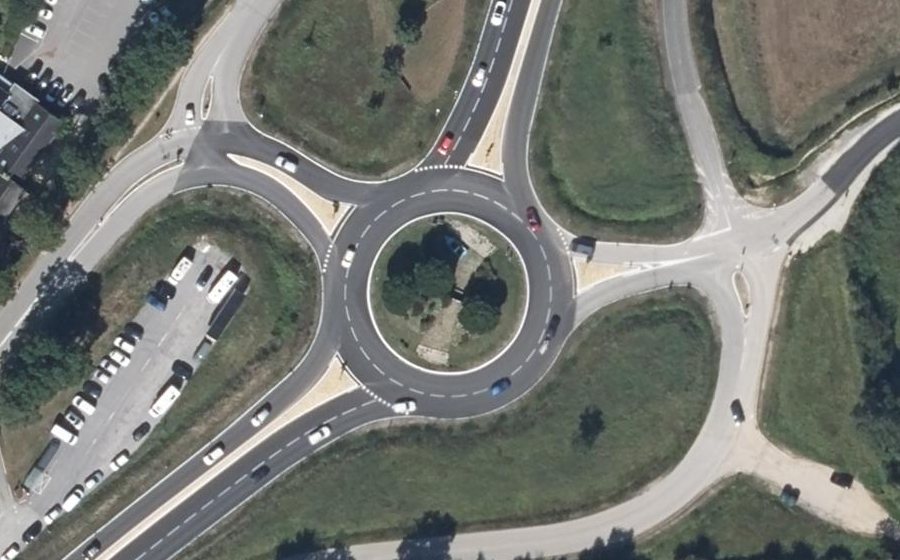 Vue aérienne du Giratoire de Kermarch